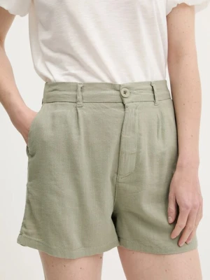 Answear Lab szorty damskie kolor zielony gładkie high waist
