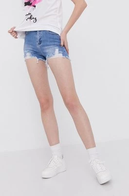 Answear Lab Szorty jeansowe damskie gładkie high waist