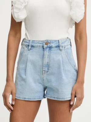 Answear.LAB szorty jeansowe damskie kolor niebieski gładkie high waist