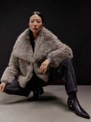 Answear.LAB sztyblety skórzane kolor czarny na słupku lekko ocieplone