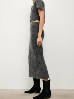 Answear.LAB sztyblety zamszowe damskie kolor czarny na słupku lekko ocieplone