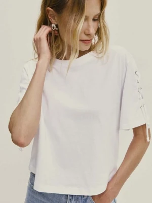 Answear.LAB t-shirt bawełniany damski kolor biały