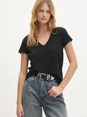 Answear Lab t-shirt bawełniany damski kolor czarny