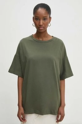 Answear Lab t-shirt bawełniany damski kolor zielony