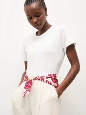 Answear.LAB t-shirt damski bawełniany z apaszką