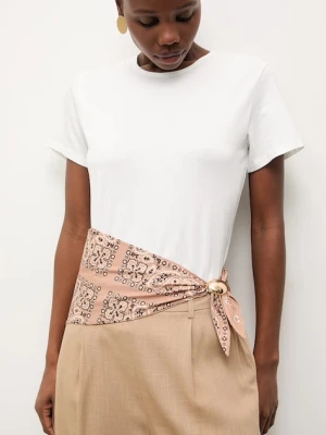 Answear.LAB t-shirt damski bawełniany z apaszką