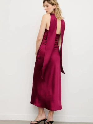 Answear.LAB top i spódnica damski kolor bordowy