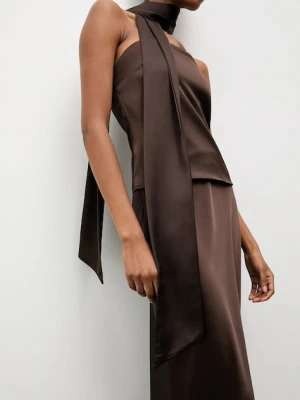 Answear.LAB top i spódnica damski kolor brązowy