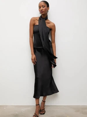 Answear.LAB top i spódnica damski kolor czarny