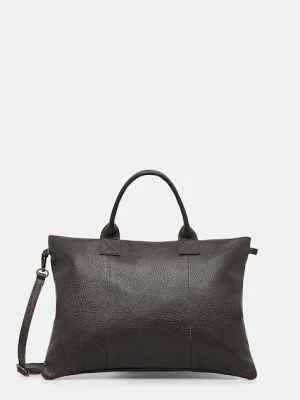 Answear.LAB torba na laptopa skórzana kolor brązowy