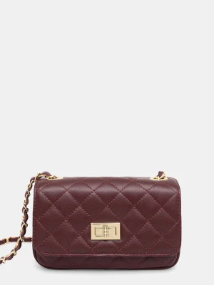 Answear.LAB torebka crossbody damska skórzana bordowy