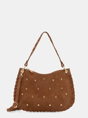 Answear.LAB torebka crossbody damska zamszowa brązowy