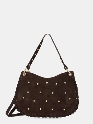 Answear.LAB torebka crossbody damska zamszowa brązowy