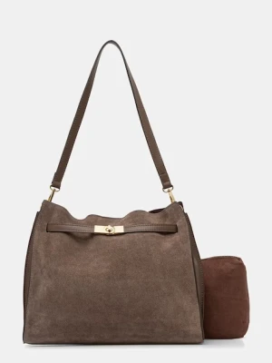 Answear.LAB torebka damska zamszowa