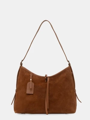 Answear.LAB torebka hobo damska zamszowa