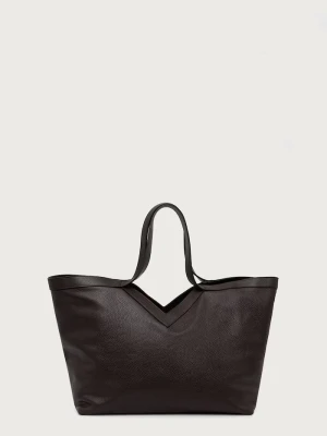Answear.LAB torebka shopper damska skórzana brązowy