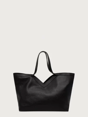 Answear.LAB torebka shopper damska skórzana czarny