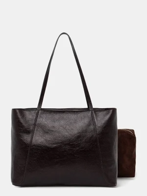 Answear.LAB torebka shopper damska z imitacji skóry brązowy