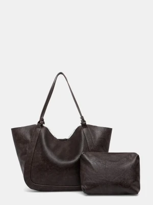 Answear.LAB torebka shopper damska z imitacji skóry brązowy