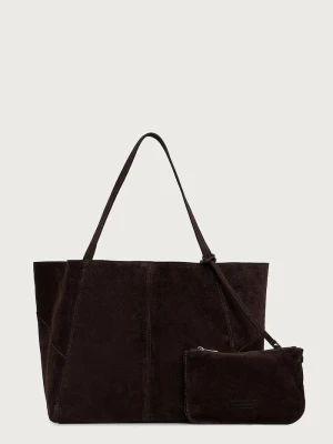 Answear.LAB torebka shopper damska zamszowa brązowy