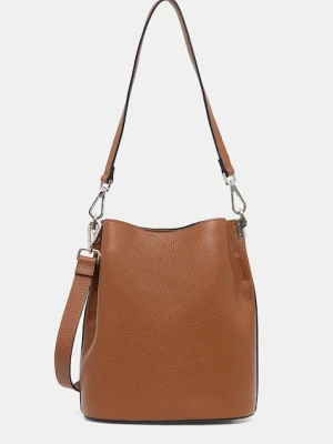 Answear.LAB torebka skórzana kolor brązowy