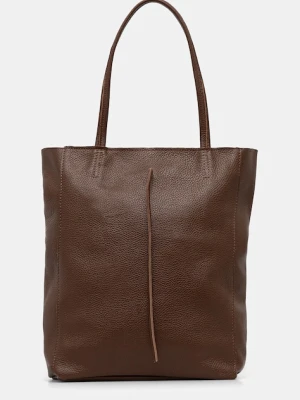 Answear.LAB torebka skórzana kolor brązowy