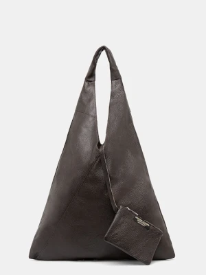 Answear.LAB torebka skórzana kolor brązowy