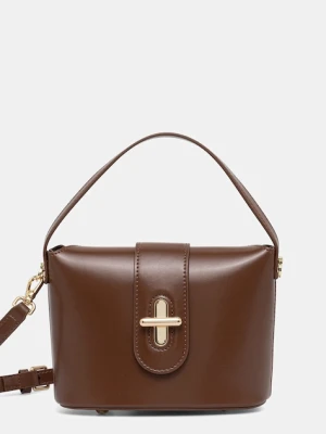 Answear.LAB torebka skórzana kolor brązowy