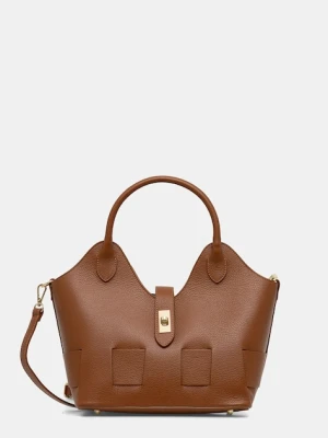 Answear.LAB torebka skórzana kolor brązowy