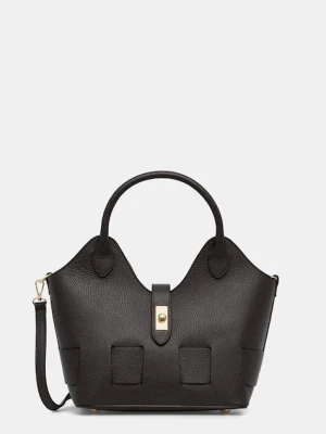 Answear.LAB torebka skórzana kolor brązowy