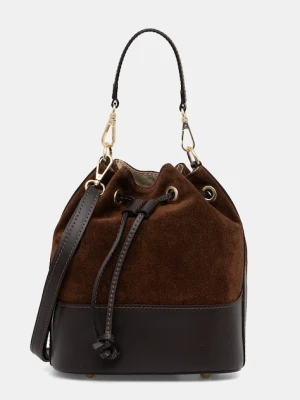 Answear.LAB torebka skórzana kolor brązowy