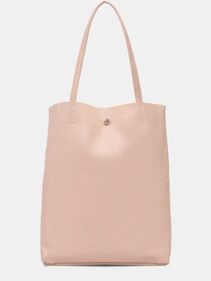 Answear.LAB torebka skórzana kolor różowy