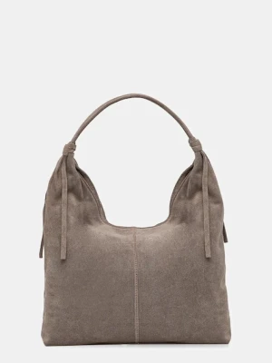 Answear.LAB torebka zamszowa kolor beżowy