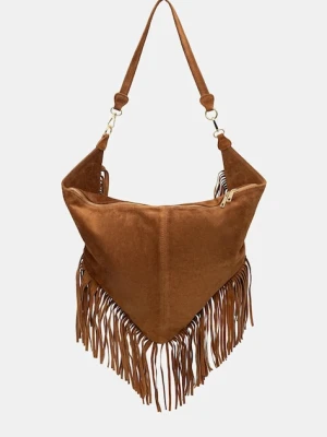 Answear.LAB torebka zamszowa kolor brązowy