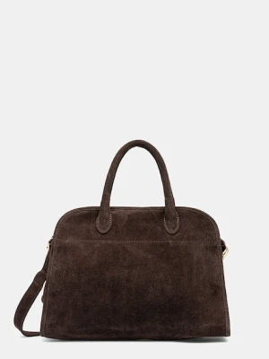 Answear.LAB torebka zamszowa kolor brązowy
