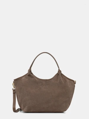 Answear.LAB torebka zamszowa kolor brązowy