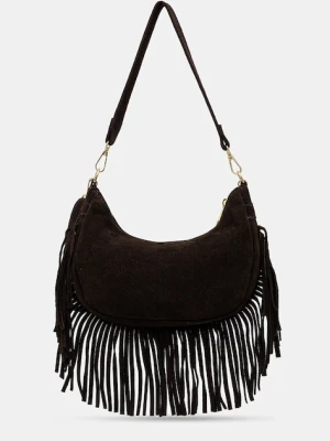 Answear.LAB torebka zamszowa kolor brązowy