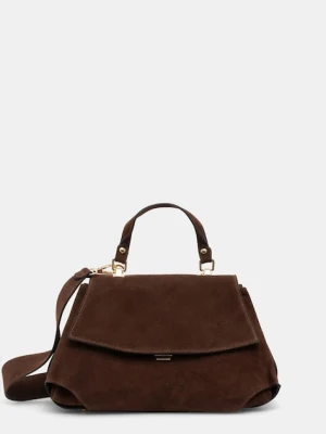 Answear.LAB torebka zamszowa kolor brązowy