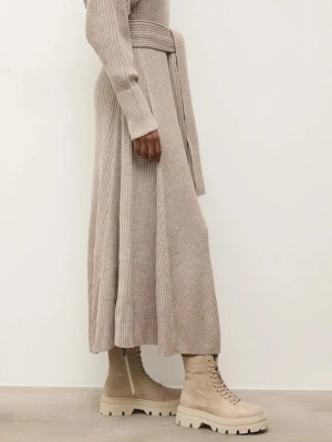 Answear.LAB workery zamszowe kolor beżowy na platformie