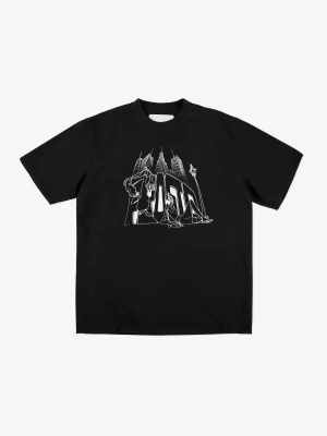 antekkrenz t-shirt bawełniany czarny Prosto