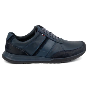 Antex Buty męskie skórzane sznurowane Sport Style 310GT niebieskie