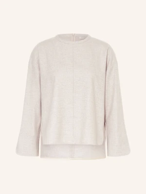 Antonelli Firenze Bluzka Cabernet Z Błyszczącą Przędzą beige