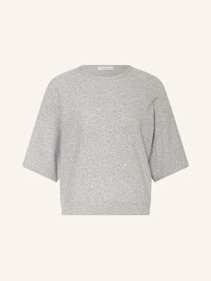 Antonelli Firenze Dzianinowe Wdzianko Lucilla Z Alpaki Z Cekinami grau