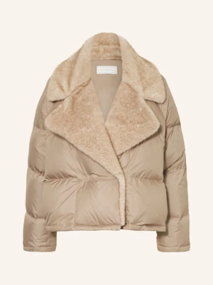 Antonelli Firenze Kurtka Puchowa Fico Z Sztucznym Futerkiem beige