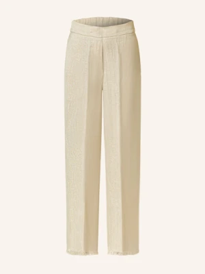 Antonelli Firenze Spodnie Marlena Torres Z Lnem beige