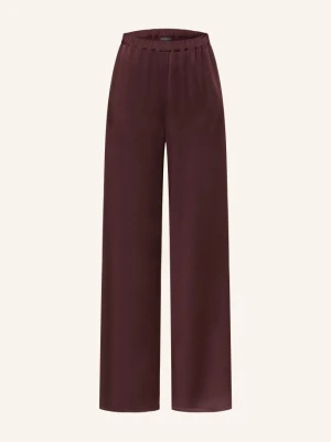 Antonelli Firenze Spodnie Typu Marlene Z Satyny rot CIEMNOCZERWONY