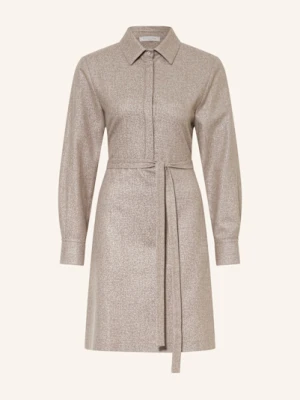 Antonelli Firenze Sukienka Koszulowa Nasco Z Błyszczącą Przędzą beige