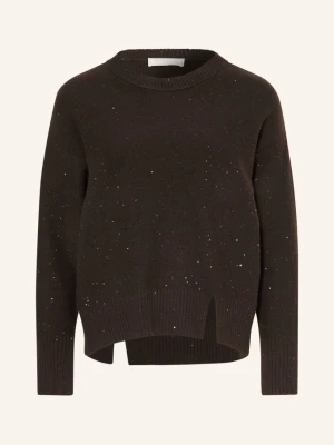Antonelli Firenze Sweter Sila Z Cekinami schwarz CIEMNOBRĄZOWY