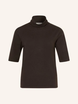 Antonelli Firenze Sweter Z Dzianiny Z Kaszmirem grau CIEMNOBRĄZOWY