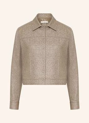 Antonelli Firenze Żakiet Pudełkowy Z Błyszczącą Przędzą beige